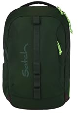 Satch con:next Schulrucksack Schulrucksack, ergonomisch, wasserdicht. leicht, mit Laptopfach und Heftebox Urban Green - Grün