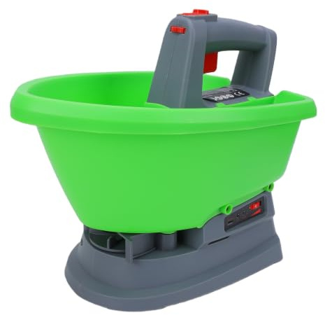 Hancaner Spandiconcime Elettrico a Batteria 3L Angolo di 140 Gradi 7 Impostazioni di velocità con Regolazione Dell'uscita a 5 Livelli per la Cura del Prato Spargimento del Sale nel Giardino