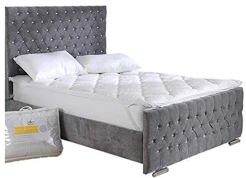 Temperature Balance Mattress Topper Climate Control with Springcell Technology (White, King)