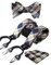 HISDERN Blau Hosenträger Herren und Fliege Set für Herren Einstecktuch Y Style hosenträger Dot Plaid mit 6 Starken Clips Einstellbar für Anzug