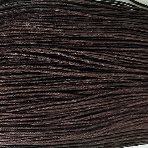 Waxed Cotton Cord 1mm,20m Jewellery Making & Bracelet Necklace Craft (8. Brown)