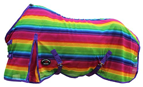 193 cm Pferdedecke Sommer Frühling Airflow Mesh Rainbow 7343