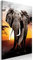 decomonkey Bilder Elefant 40x60 cm 1 Teilig Leinwandbilder Bild auf Leinwand Vlies Wandbild Kunstdruck Wanddeko Wand Wohnzimmer Wanddekoration Deko Afrika Tiere