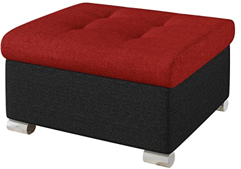 Mirjan24 Polsterhocker Niko klein Sitzbank Sitzhocker Fußbank Pouf Hocker Farbauswahl (Boss 14 + Lux 14)