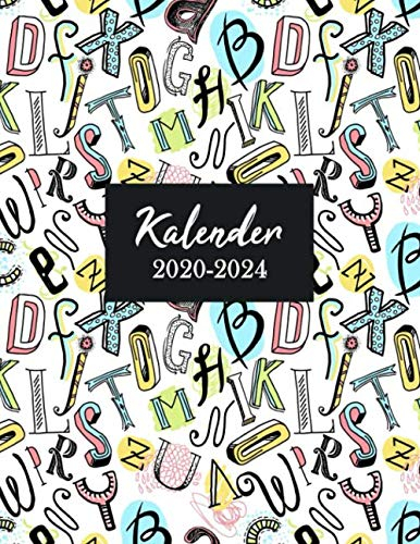 Kalender 2020-2024: Juli 2020 bis Dezember 2024, 8.5x11 Zoll | Arbeitskalender, Monatskalender und Zeitplaner | 1 Monat auf 2 Seiten, 8.5x11 Zoll