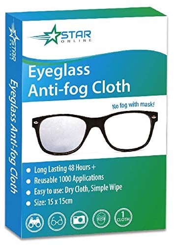 Anti-Fog Eyeglass Cloth - Long Lasting - Cleaning Cloth for Camera Lenses and Tablets - Reusable Up to 1000 Applications