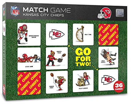 YouTheFan Unisex-Erwachsene Kansas City Chiefs NFL Memory Match Spiel, Teamfarben, Medium
