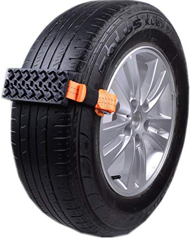 Riloer verstellbare Anti-Rutsch-Schneekette - Notfall-Reifenketten für Universalfahrzeuge/Personenkraftwagen/Pickups/SUVs, 2PCS