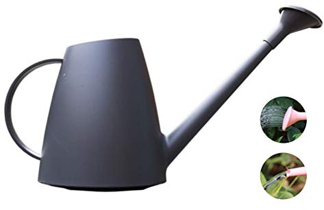 LOYUYU 1.8L Réservoir d'eau en Plastique Petite Plante De Jardin Intérieure Et Extérieure Légère Et Mignonne, Réservoir d'eau avec Pomme De Douche Gris