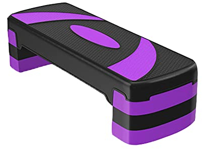 LTLCLZ Verstellbarer Fitness Tischstepper Aerobic Stepper Sportgymnastik 3Höhenstufen Trainingsgerät,Lila