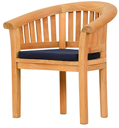 Kai Wiechmann Auflage Bananensessel Gartensessel Polster geschwungen 57 x 43 cm blau Premium