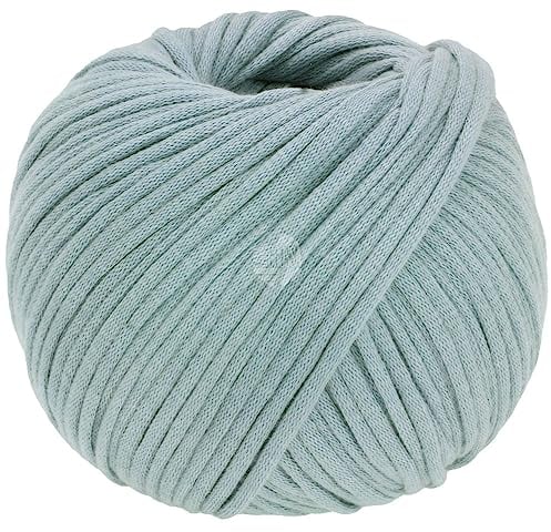 LANA GROSSA The Tube Fine | Dünnes, gefülltes Baumwollschlauchbändchen - ideal für Dekoartikel & Taschen | Handstrickgarn aus Baumwolle & Polyamid | 100g Wolle zum Stricken & Häkeln | 140m Garn FB110
