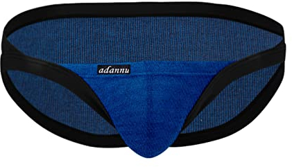 Slip avec poche - Culotte sexy japonaise sexy taille basse - Coton respirant - Triangle - Fourchette haute - Sous-vêtements pour homme, bleu, XL
