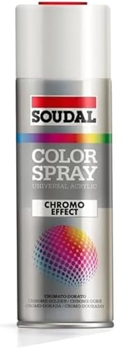 Soudal Color Spray Efecto Cromado Plata Efecto Espejo 400ml