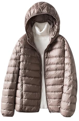 Peuignao Daunenjacke Damen Leicht Leichte Dünne Daunenjacke Ultraleichte Daunen Steppjacke Daunenmantel Damen Puffer Jacket Damen mit Kapuze Winter Down Jacket Women Soft Warme Puffer Mantel Damen