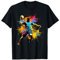 Bunter Handballspieler Junge auf Herren Handball T-Shirt