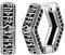 FaithHeart 925 Silber Creolen Ohrstecker, Sechseck Zirkonia Ohrring für Herren Damen, Wikinger Rune Ohrstecker mit Geschenkbox für Freundin Freunden