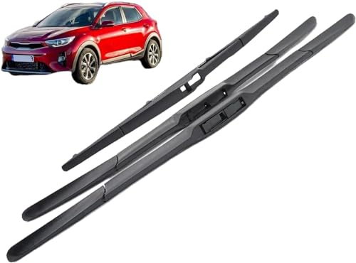 Coche Limpiaparabrisas para-Kia Stonic 2016–2023, 26+16+11, De Goma Suave Escobillas Todo Clima Ventana Limpia Accesorios
