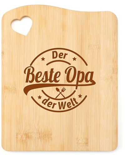 KAAYEE Opa Geschenk, Bambus Schneidebrett Geschenke für Opa zum Geburtstag Vatertag Valentinstag Weihnachten, Geburtstagsgeschenk Vatertagsgeschenk für Opa Männer von Enkel