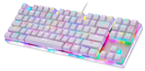 Mechanical Gaming Keyboard Motospeed K87S RGB (White)