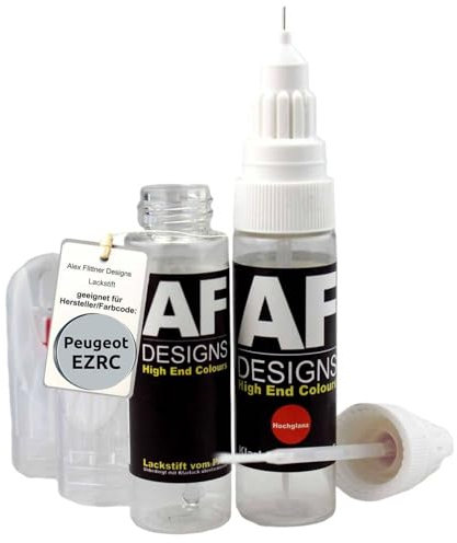 Stylo de retouche compatible avec Peugeot EZRC Gris Aluminium Metallic vernis transparent à séchage rapide peinture de retouche peinture automobile