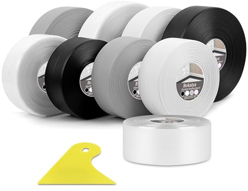 Bokaiya Sigillante Impermeabile, 11m*38mm Battiscopa Morbido PVC Sigillante Autoadesivo Nastro, Impermeabile, Antiolio e Antimuffa Utilizzato per Piastrelle da Cucina/Bagno, Mobili (Trasparente)