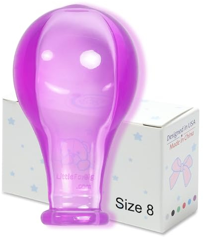 LittleForBig Erwachsene Extra große Größe 8 Bonbon-Glanz farbenfrohe transparente Schnullernippel - Ersatz-Sauger in Übergröße Lila