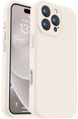 Vooii Compatible with iPhone 16 Pro Max Case, Liquid Silicone Upgrade [Camera Protection] [Fit for Battery Charger Cases] Shockproof Phone Case for iPhone 16 Pro Max 6.9 inch - Stone