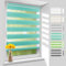 Homland Doppelrollo Klemmfix ohne Bohren B75 x H130 cm(Stoffbreite 70cm) Türkis, Duo Rollo, Rollo Klemmrollos lichtdurchlässig & verdunkelnd, Verstellbar Fensterrollo Sonnenschutz