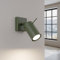 SOLLUX lighting Wandleuchte Innen Wandlampe Einstellbar Stahl 1 Flammig 8 x 16 x 16 cm Olivgrün Ring