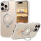 YINLAI für iPhone 16 Pro Max Hülle mit 360° Ständer Ring Kompatibel mit Magsafe,Magnetisch Militärschutz,Matt Rückseite Case Cover HandyHülle für iPhone 16 Pro Max 6.9,Transparent Klar