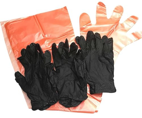 Guanti per la pulizia della selvaggina, guanti eviscerazione per la caccia - 24 paia di guanti per la pulizia 'eviscerazione dei cervi | Guanti a braccio lungo, guanti corti in Nitrile, kit di