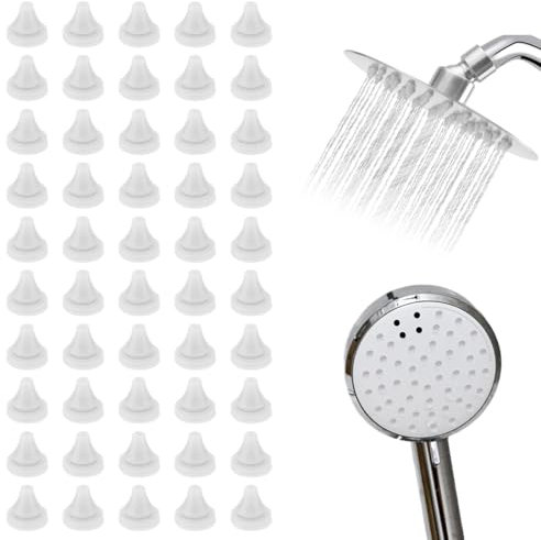 EORPAVU Docce fisse Confezione da 50 pezzi di ricambio per ugelli doccia, ugelli in silicone per soffione doccia per foro doccia (grigio)