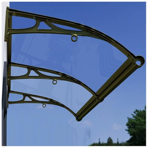 LYCDPYCD Silent Canopy Aluminum Alloy Bracket Sturdy Awning Balcony Doorway Window Canopy Transparent Canopy Multifunctional Household Awning Front Door Canopy(80 * 360cm)