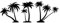 Mural and Wall Vinyl Decal Tropical Palm Trees Natural Sea Beach Style 23x61.9cm Do not Damage The Wall Surface Small Black