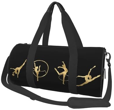 FCMWLKEJI Ritmica Ginnastica Borsa da Palestra Dace Ragazza Bagagli Borse Sportive Uomini Donne Accessori Palestra Novità Borsa Fitness Borse Portatile, Nero , M