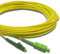 Conectra® - Glasfaser Patchkabel | OS2 | Singlemode | Simplex | LC/APC auf SC/APC | gelb | ideal für FTTH Heimnetzwerke | LWL Lichtwellenleiter Glasfaserkabel (Länge 0,25 m)