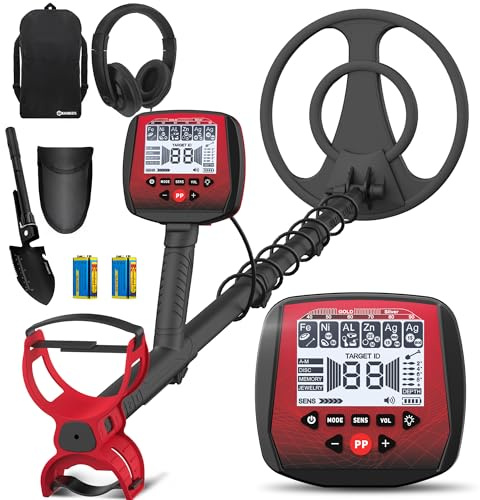 KAIWEETS Metal Detector, 2026 Nuova Versione Rilevatore di metalli con asta telescopica integrata monopezzo, rapido da montare, localizzazione precisa, per adulti, Pinpointer, bobina impermeabile IP68