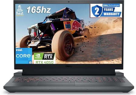 Dell G15 Gaming Laptop 5530, 15.6 FHD 165Hz, Intel i5-13450HX, 6GB NVIDIA GeForce RTX 4050, 32GB RAM, 1TB SSD, US Backlit Keyboard, Win 11 Pro & Office, Wi-Fi 6, USB C, 2YR Warranty (Renewed)