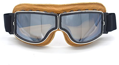 evomosa Motorradbrillen Motorräder Retro Pilot Nebelsichere Brille ATV Bike Motocross Brille Schutzbrille