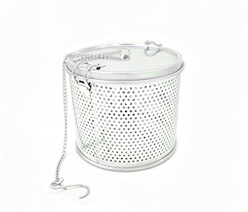 Commercial Grade D 3.9 X H 3.3 Genuine Stainless Steel 18/8 Perforated Round Strainer - One Touch Lock System - Restaurant & Home Use