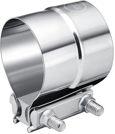 EVIL ENERGY 3.0'' Exhaust Clamp, Lap Joint Band Clamp Stainless Steel for Pipes, Mufflers, Catalytic Converters (1PCS, 3.0 inch)