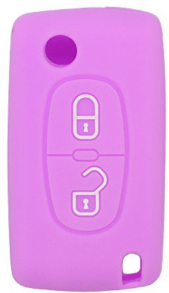 BROVACS CV4302 - Funda protectora de silicona de mando a distancia de llave para PEUGEOT, CITROEN, 2 botones
