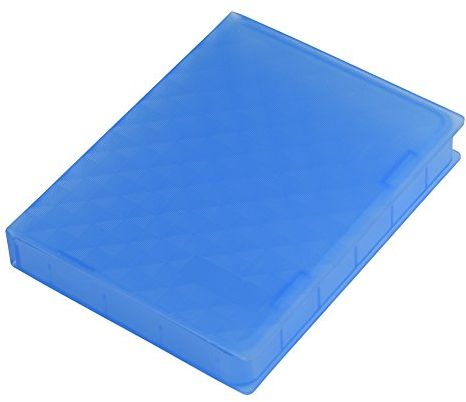 Richer-R HDD SSD Hard Case, 2.5 inches Hard Case HDD SSD Anti-static Disk Storage Box Shockproof Dust-proof Non-slip (Blue)