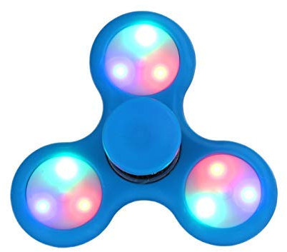 Toyland Jouet de nouveauté Spinnerooz Light Up Hand - Fidget Spinner - 5 in 1 - Saut, Bounce, Spin (Bleu)