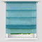 Delien Voile Raffrollo mit Falten Desgin unifarbene Faltrollo mit Tunnelzug transparente Gardine BxH 120x140cm blau 1 St.