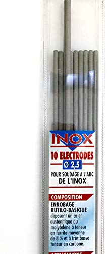 CEVAL France 10 Electrodes inox diam 2.5mm