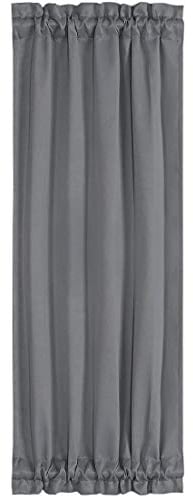PiccoCasa 1 Panneau de Rideau occultant à Isolation Thermique pour Porte française – 63,5 x 183 cm – pour Portes vitrées – Gris