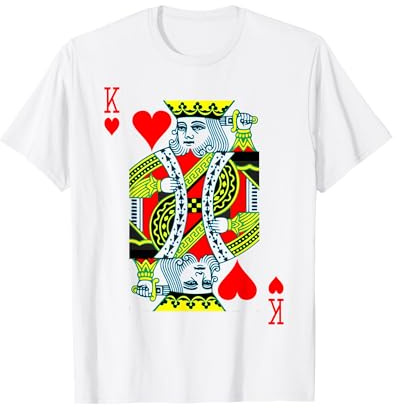 Poker Spielkarten Herz König Verkleidung Karneval Kostüm T-Shirt