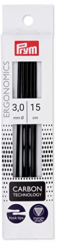 Prym 194182-1 Stricknadeln, Kunststoff, schwarz, 3 mm